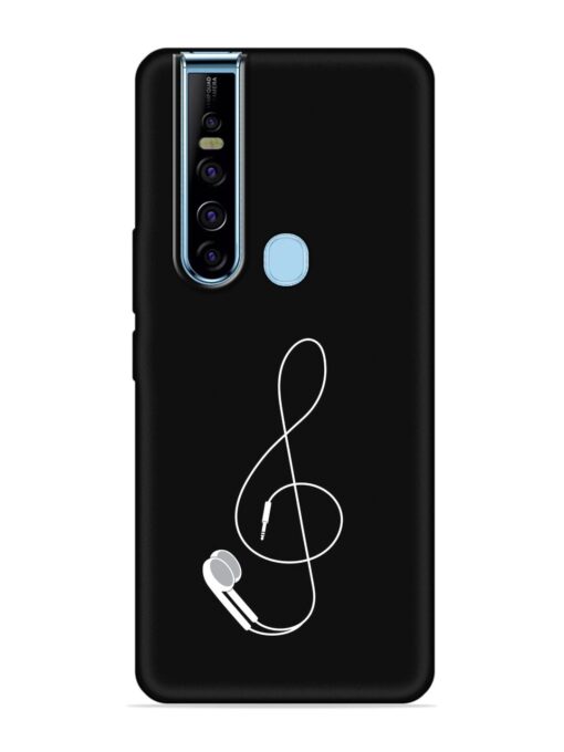 Music Earphone Vector Embossed Soft Silicone Case for Tecno Camon 15 Pro