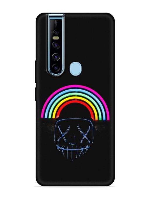 Mask Rainbow Embossed Soft Silicone Case for Tecno Camon 15 Pro Zapvi