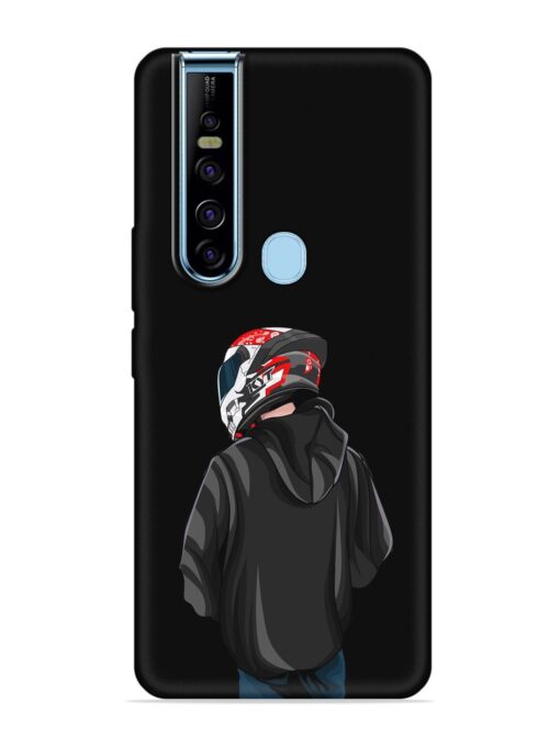 Motorcycle Rider Embossed Soft Silicone Case for Tecno Camon 15 Pro