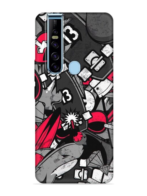 Fictional Doodle Embossed Soft Silicone Case for Tecno Camon 15 Pro Zapvi