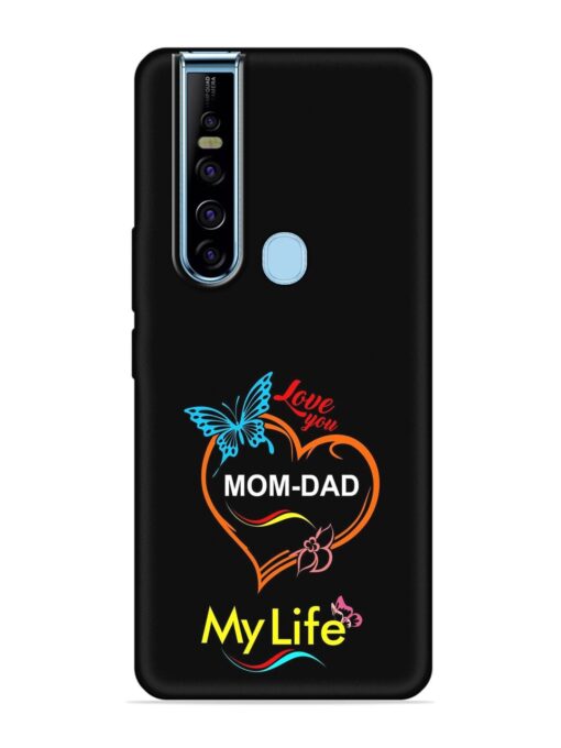 Love You Mom Dad Embossed Soft Silicone Case for Tecno Camon 15 Pro Zapvi