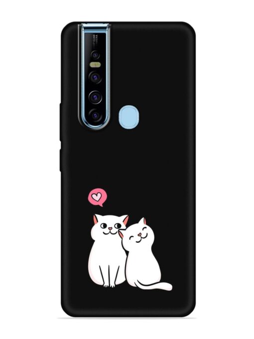 Cute Loving Cats Embossed Soft Silicone Case for Tecno Camon 15 Pro Zapvi