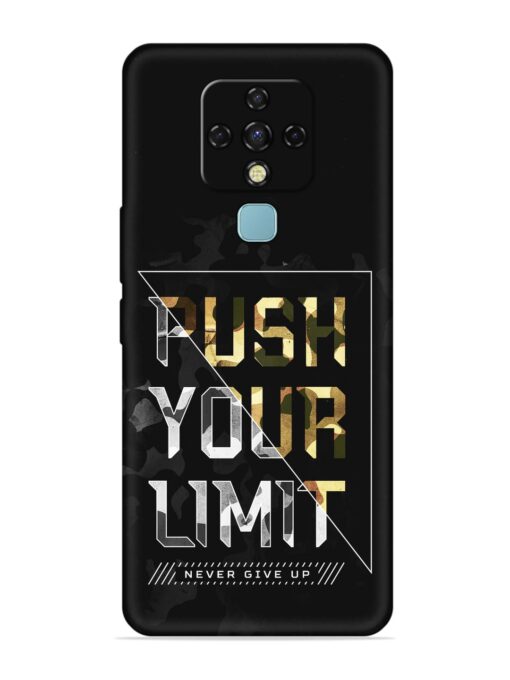 Push Your Limits Embossed Soft Silicone Case for Tecno Camon 16 Zapvi