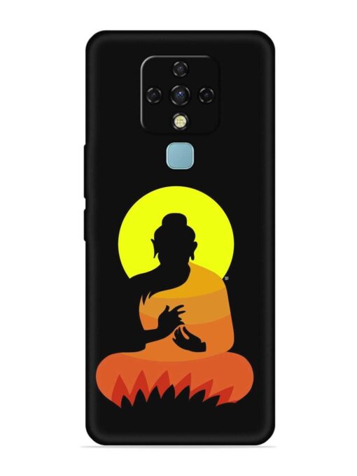 Buddha Art Black Embossed Soft Silicone Case for Tecno Camon 16 Zapvi