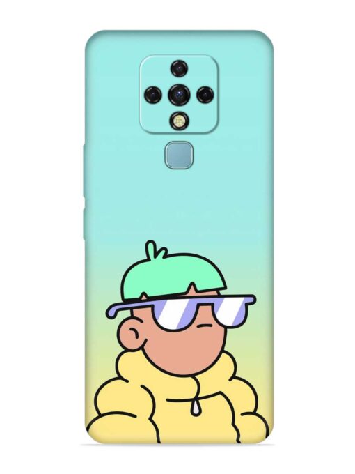 Doodles Cool Character Embossed Soft Silicone Case for Tecno Camon 16