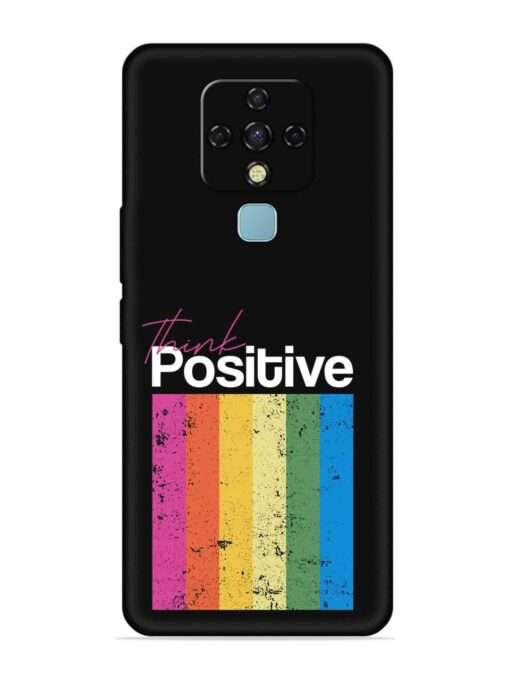 Think Positive Typography Embossed Soft Silicone Case for Tecno Camon 16 Zapvi