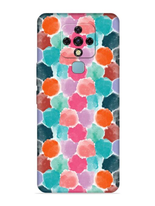 Colorful Seamless Pattern Embossed Soft Silicone Case for Tecno Camon 16 Zapvi