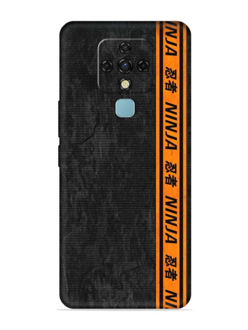 Ninja Srtips Embossed Soft Silicone Case for Tecno Camon 16 Zapvi