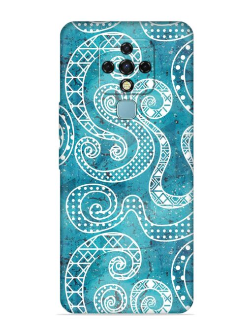 Vintage Curved Seamless Embossed Soft Silicone Case for Tecno Camon 16 Zapvi