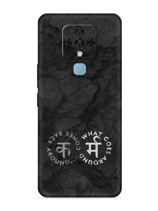 Karma Hindi Word Embossed Soft Silicone Case for Tecno Camon 16 Zapvi