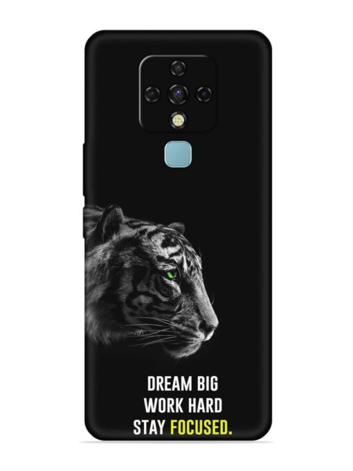 Dream Big Work Hard Embossed Soft Silicone Case for Tecno Camon 16 Zapvi