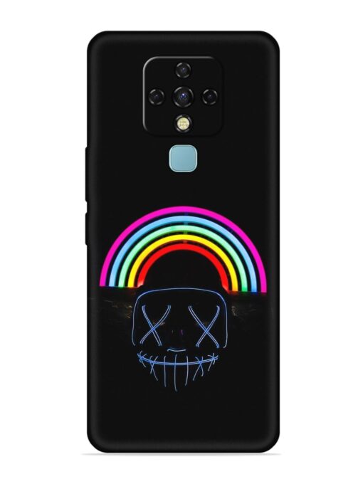 Mask Rainbow Embossed Soft Silicone Case for Tecno Camon 16 Zapvi