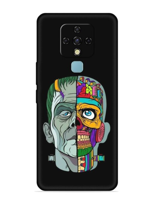 Men Vs Skull Embossed Soft Silicone Case for Tecno Camon 16 Zapvi