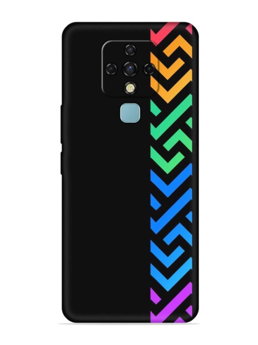 Colorshape Stripes Embossed Soft Silicone Case for Tecno Camon 16 Zapvi