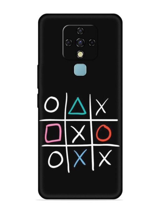 Super Neon Tic-Tac-Toe Embossed Soft Silicone Case for Tecno Camon 16 Zapvi