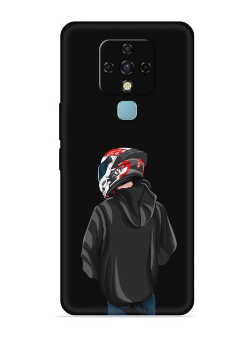 Motorcycle Rider Embossed Soft Silicone Case for Tecno Camon 16 Zapvi