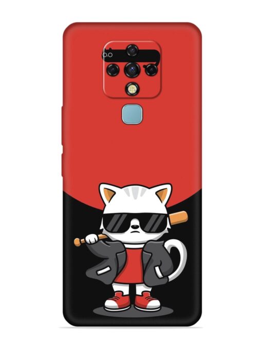 Cool Little Bear Cartoon Embossed Soft Silicone Case for Tecno Camon 16