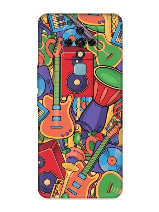 Colorful Music Art Embossed Soft Silicone Case for Tecno Camon 16