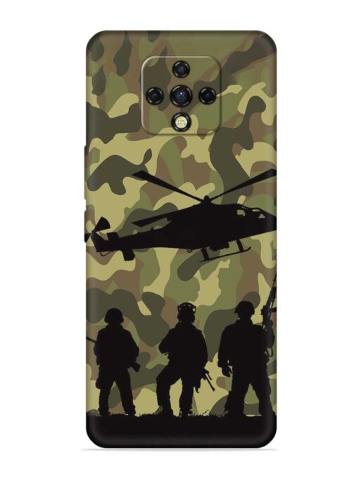 Army Heros Embossed Soft Silicone Case for Tecno Camon 16 Premier Zapvi