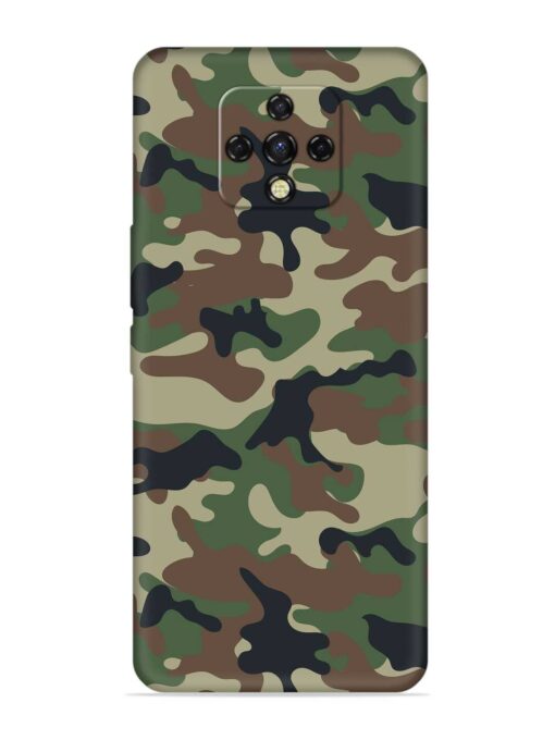 Army Military Camouflage Dark Green Embossed Soft Silicone Case for Tecno Camon 16 Premier Zapvi