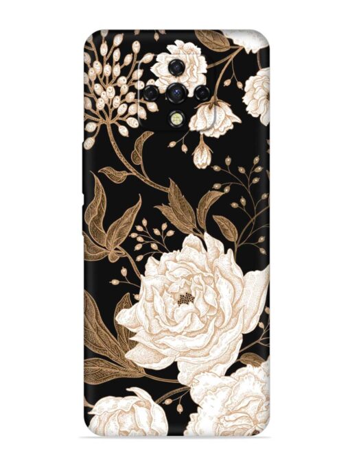 Peonies Roses Floral Embossed Soft Silicone Case for Tecno Camon 16 Premier Zapvi