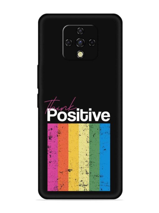 Think Positive Typography Embossed Soft Silicone Case for Tecno Camon 16 Premier Zapvi