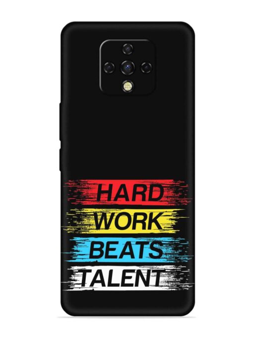 Hard Work Beats Embossed Soft Silicone Case for Tecno Camon 16 Premier Zapvi