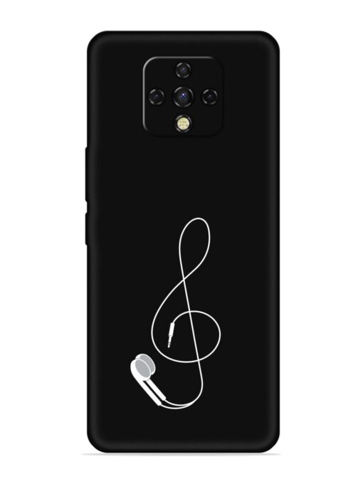 Music Earphone Vector Embossed Soft Silicone Case for Tecno Camon 16 Premier Zapvi