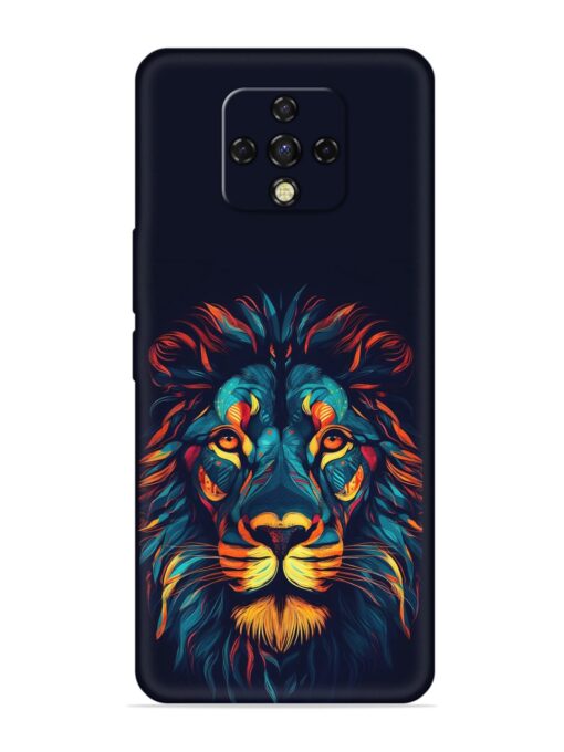 Colorful Lion Embossed Soft Silicone Case for Tecno Camon 16 Premier Zapvi