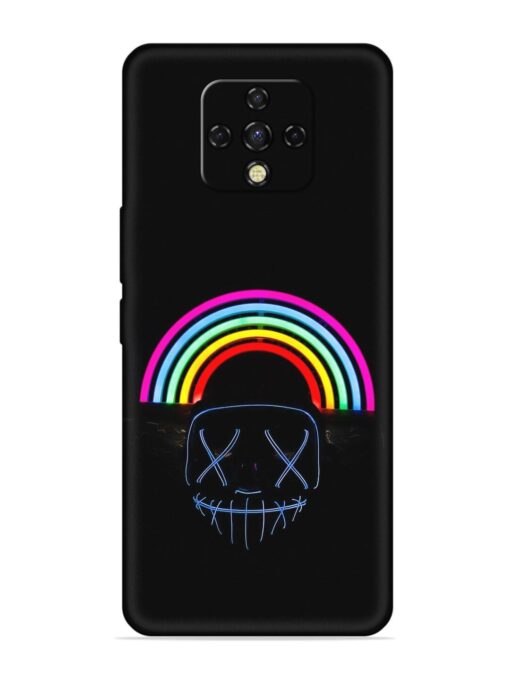 Mask Rainbow Embossed Soft Silicone Case for Tecno Camon 16 Premier Zapvi