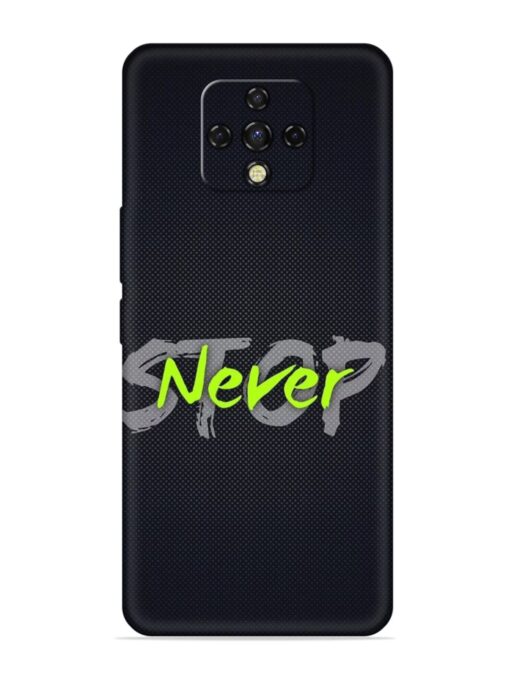 Never Stop Embossed Soft Silicone Case for Tecno Camon 16 Premier