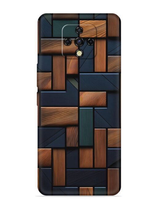 Wooden Background Cubes Embossed Soft Silicone Case for Tecno Camon 16 Premier Zapvi