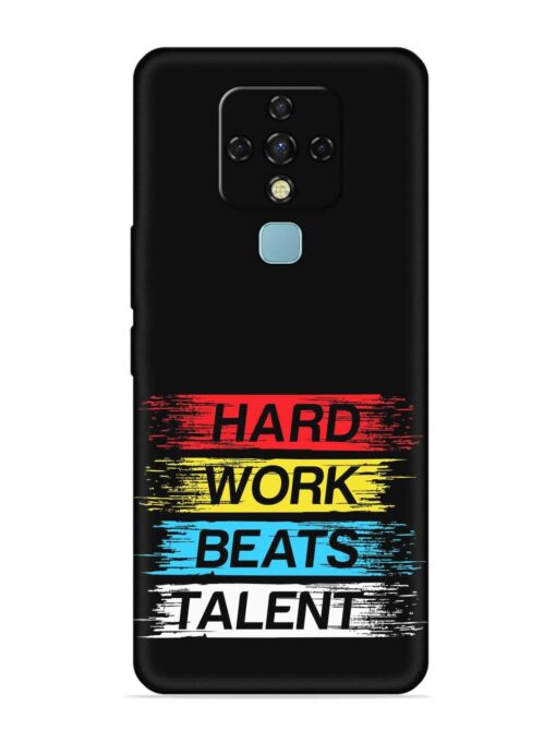 Hard Work Beats Embossed Soft Silicone Case for Tecno Camon 16 Pro Zapvi