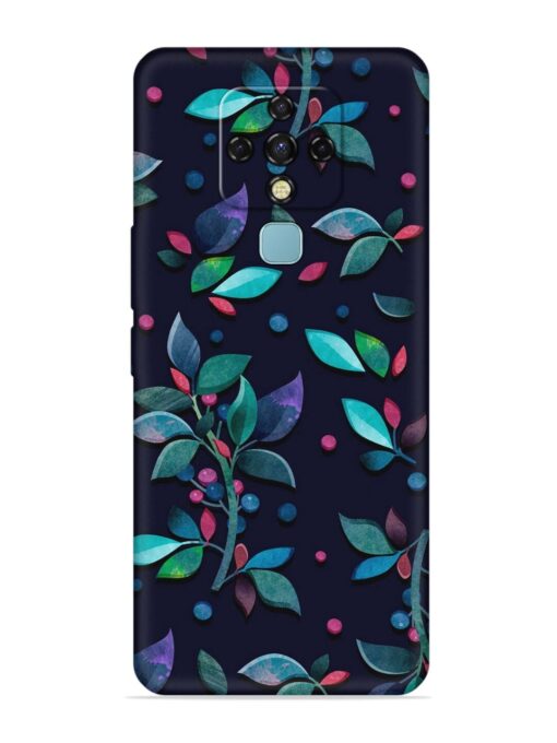 Decorative Watercolor Flower Embossed Soft Silicone Case for Tecno Camon 16 Pro Zapvi