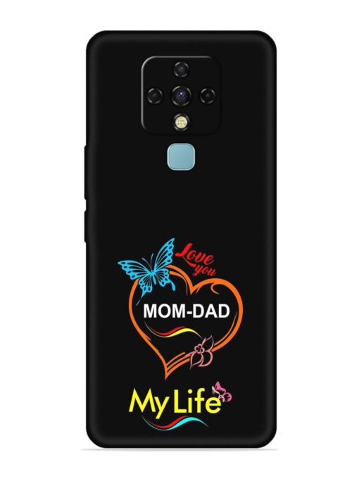 Love You Mom Dad Embossed Soft Silicone Case for Tecno Camon 16 Pro Zapvi