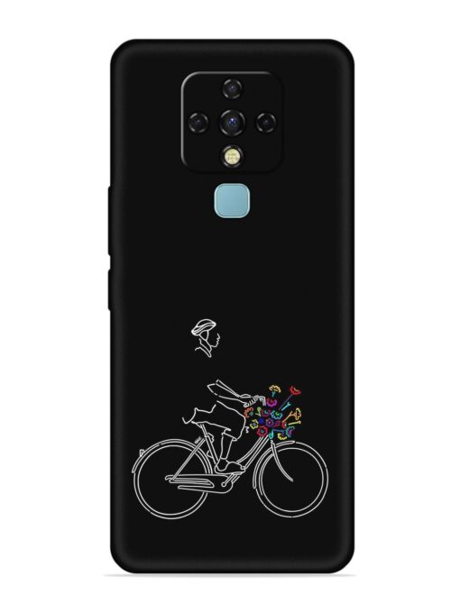 Minimalist Cycle Art Embossed Soft Silicone Case for Tecno Camon 16 Pro Zapvi