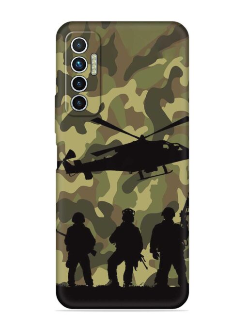 Army Heros Embossed Soft Silicone Case for Tecno Camon 17 Zapvi