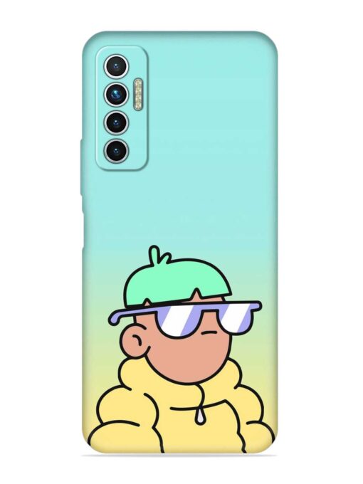 Doodles Cool Character Embossed Soft Silicone Case for Tecno Camon 17