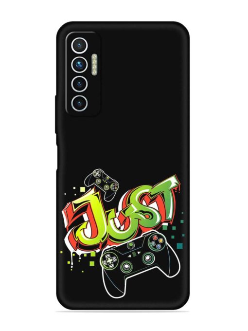 Graffiti Gamepad Illustration Embossed Soft Silicone Case for Tecno Camon 17