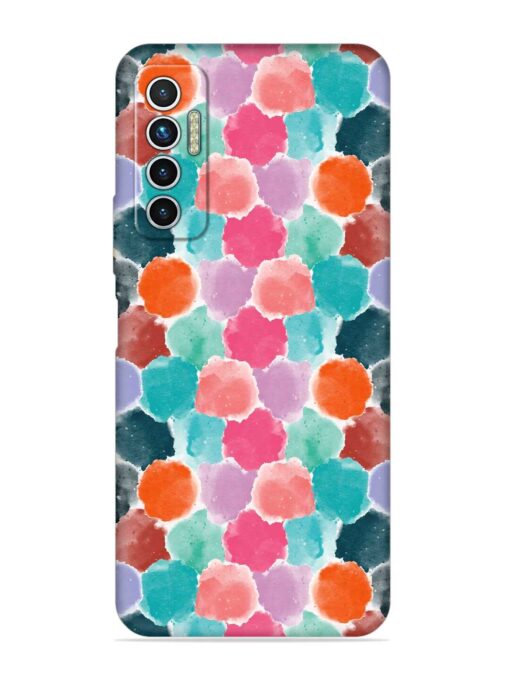 Colorful Seamless Pattern Embossed Soft Silicone Case for Tecno Camon 17 Zapvi