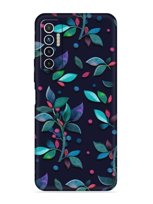 Decorative Watercolor Flower Embossed Soft Silicone Case for Tecno Camon 17