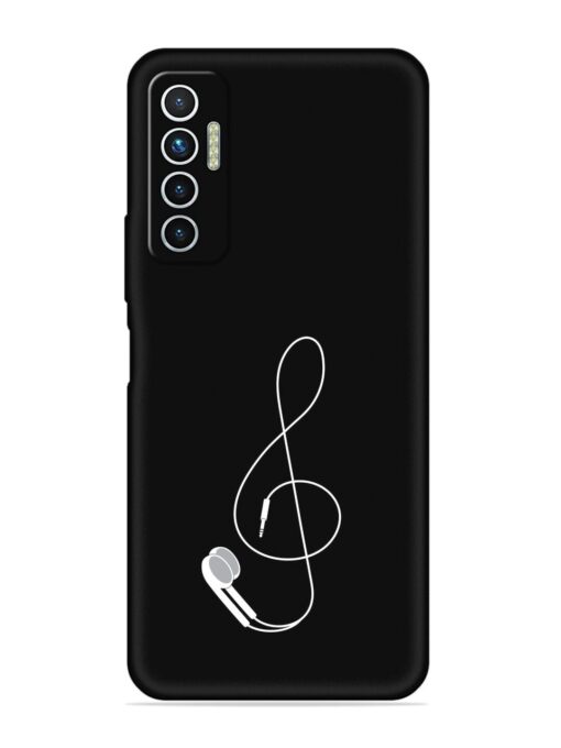 Music Earphone Vector Embossed Soft Silicone Case for Tecno Camon 17