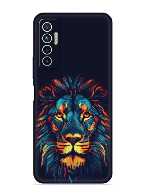 Colorful Lion Embossed Soft Silicone Case for Tecno Camon 17 Zapvi