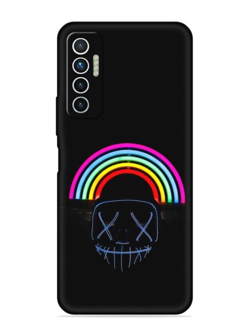 Mask Rainbow Embossed Soft Silicone Case for Tecno Camon 17 Zapvi