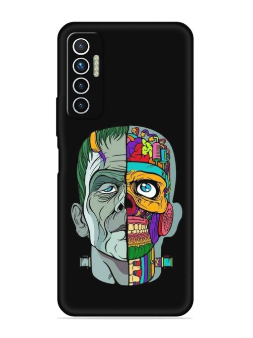 Men Vs Skull Embossed Soft Silicone Case for Tecno Camon 17