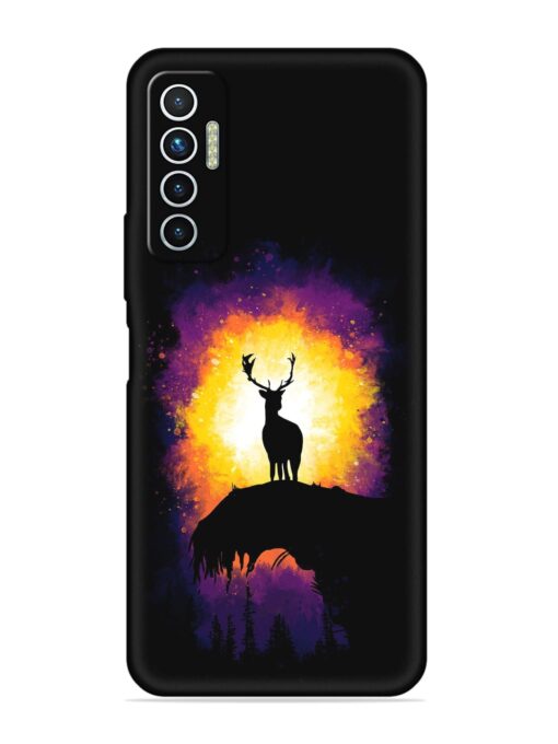 Elk Animal Art Embossed Soft Silicone Case for Tecno Camon 17 Zapvi