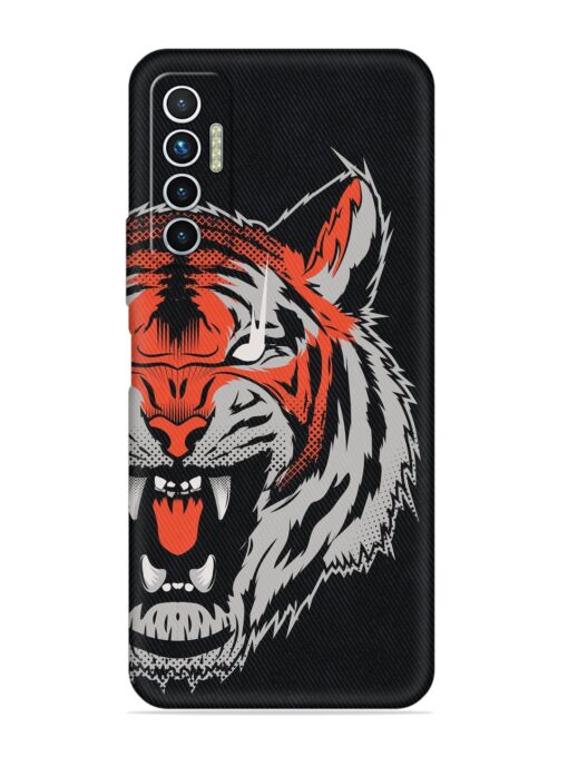 Tiger Aggression Embossed Soft Silicone Case for Tecno Camon 17