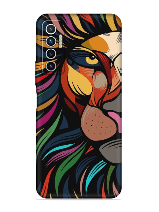 Trippy Lion Art Embossed Soft Silicone Case for Tecno Camon 17