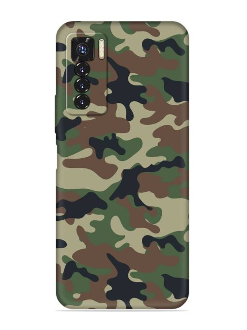 Army Military Camouflage Dark Green Embossed Soft Silicone Case for Tecno Camon 17 Pro Zapvi