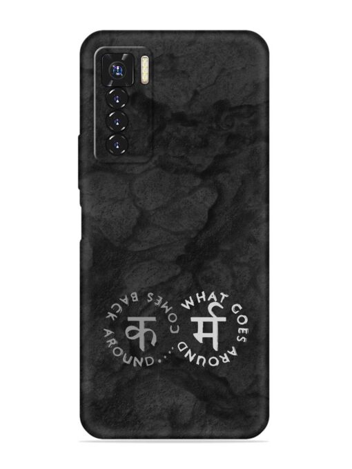 Karma Hindi Word Embossed Soft Silicone Case for Tecno Camon 17 Pro